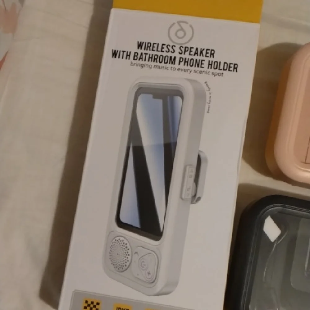 Wireless Bluetooth Shower Speaker Phone Holder - Pink